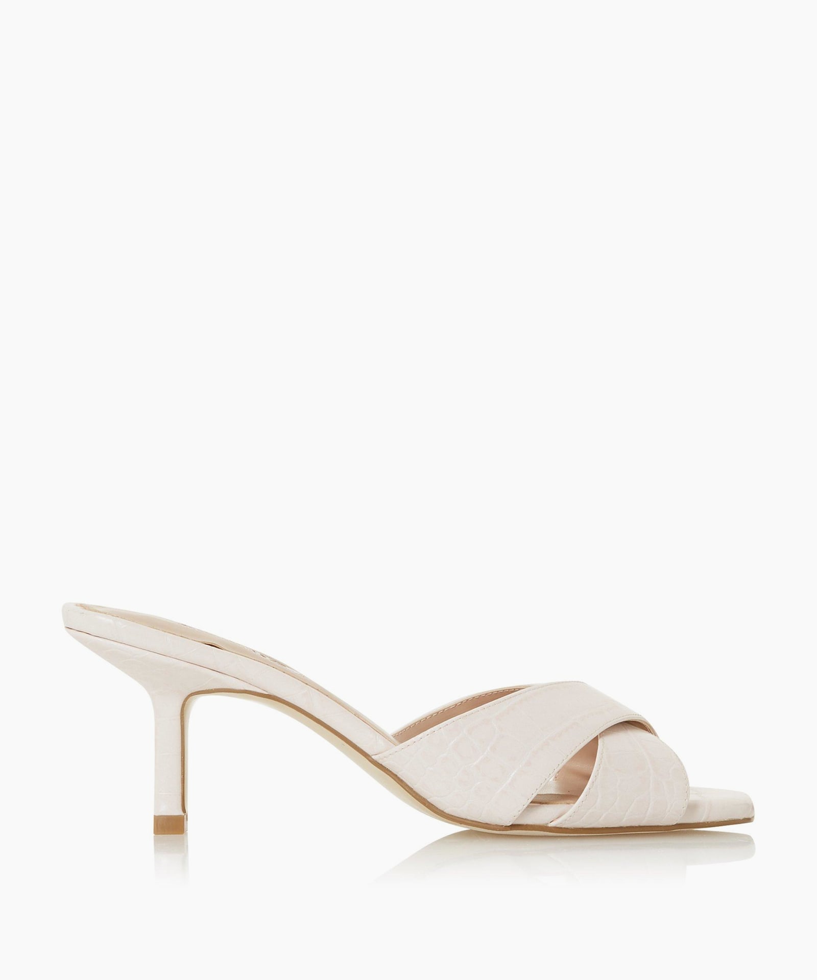 pink kitten heel mules