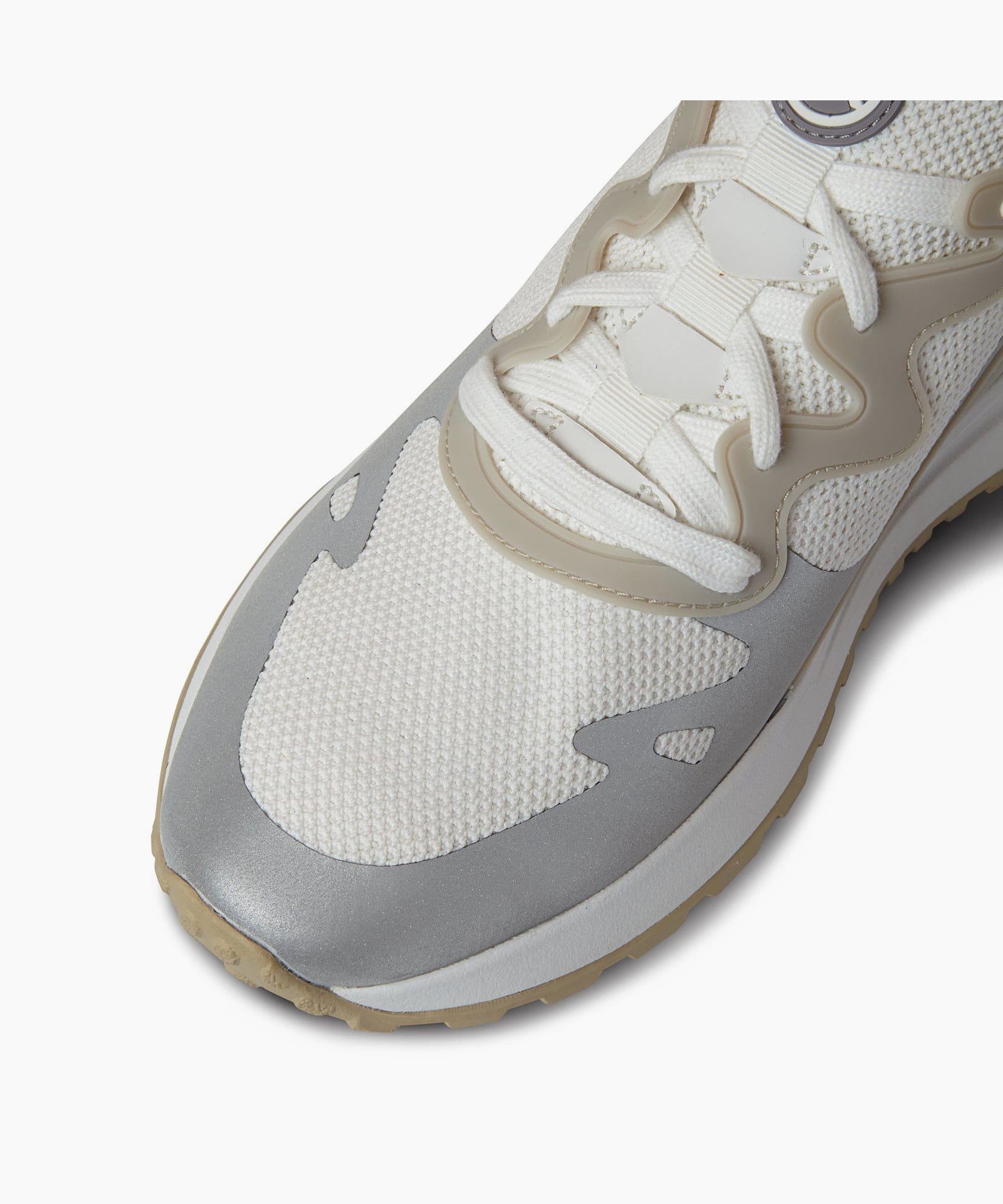 nolan mesh and rubberized leather trainer