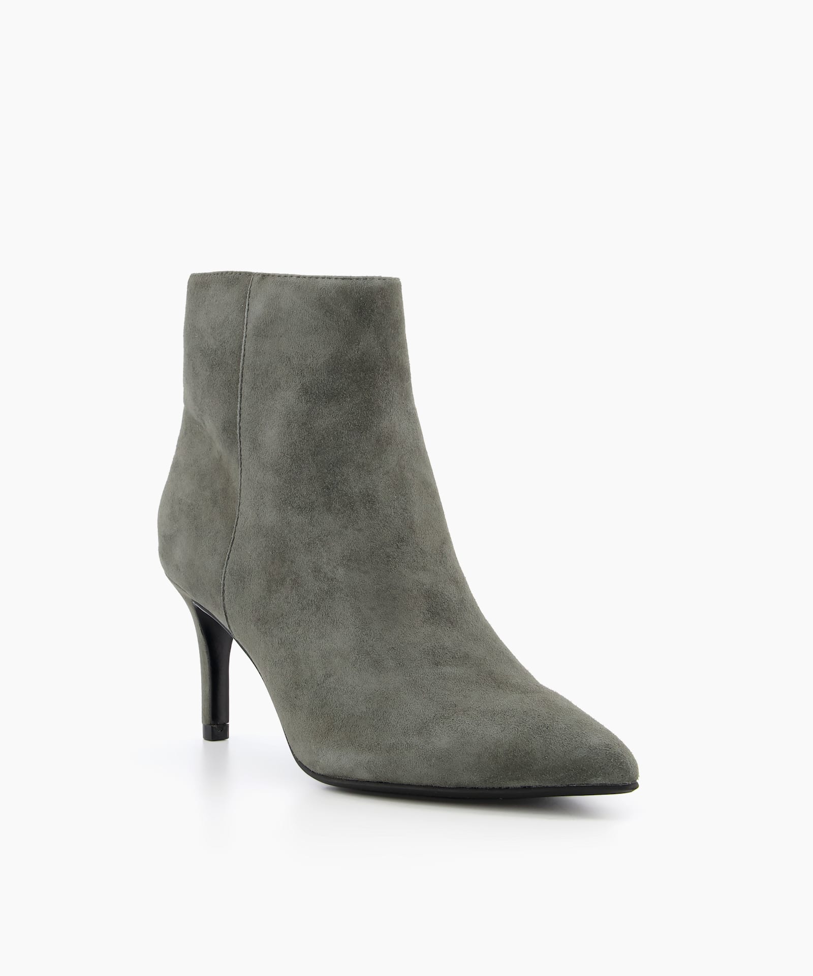 grey pointed toe boots