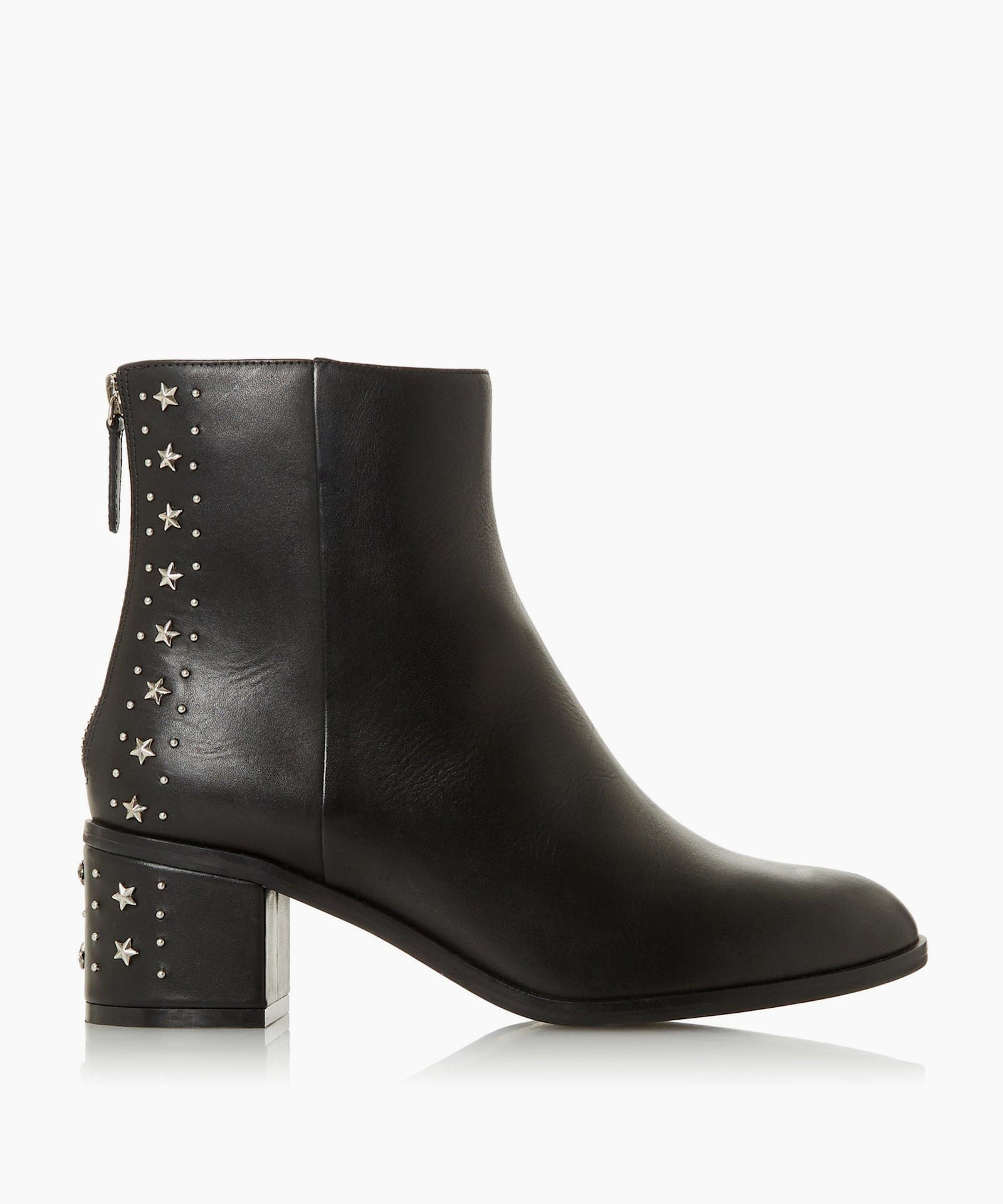 dune block heel ankle boots