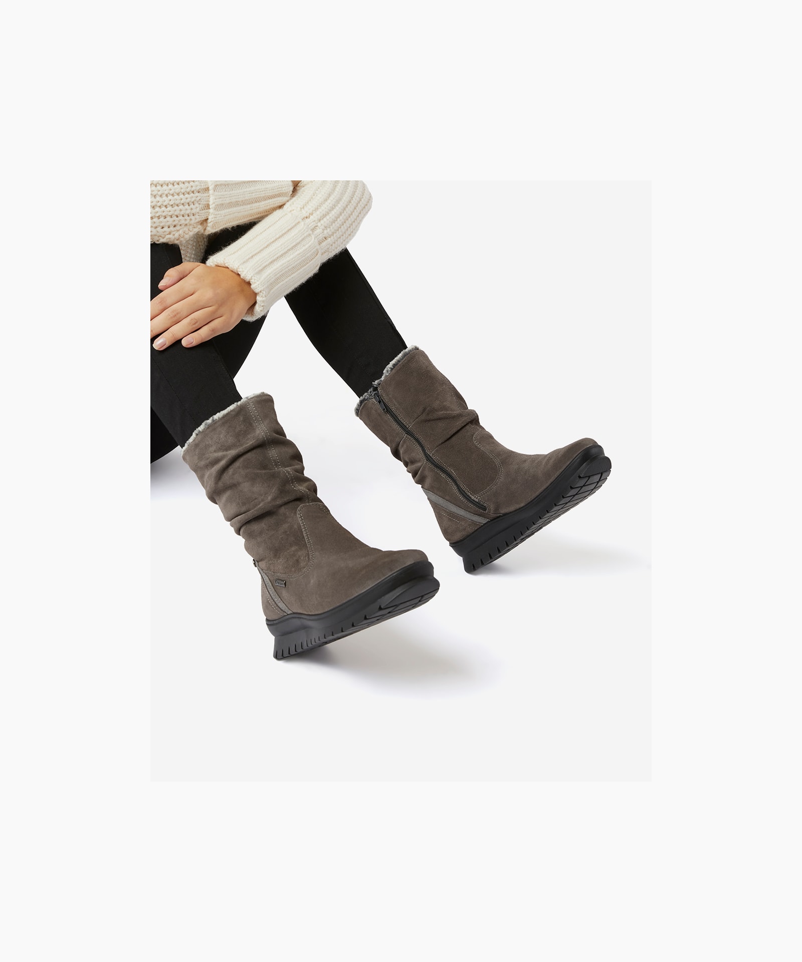 dune rafikii water resistant calf boots black suede
