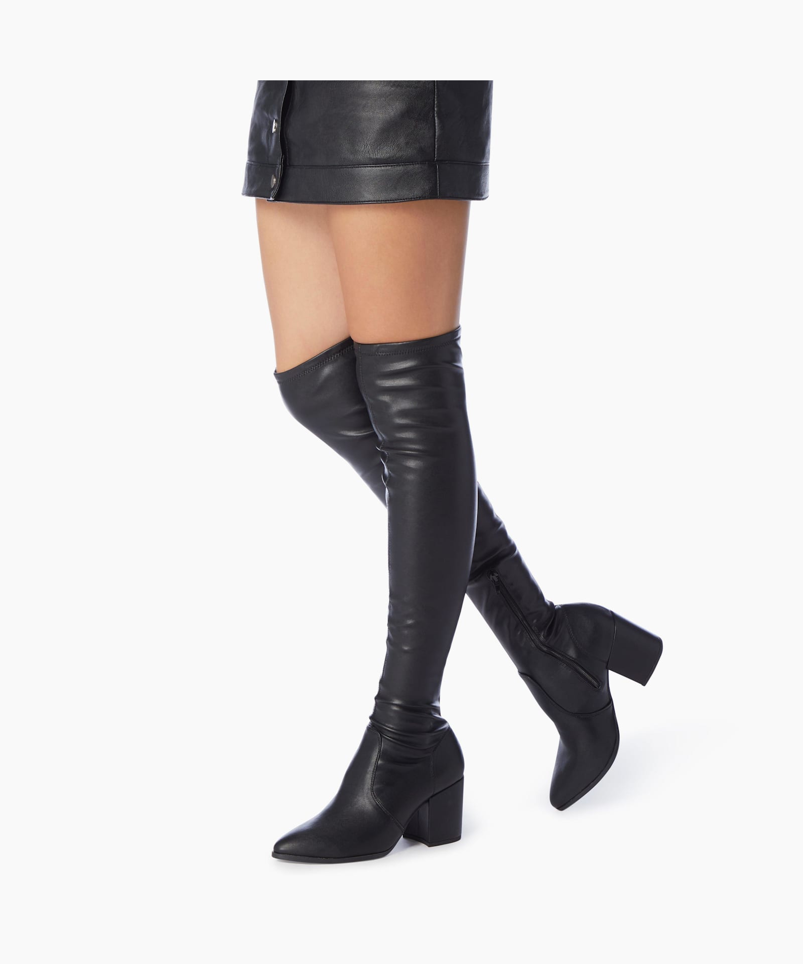 dune over the knee leather boots