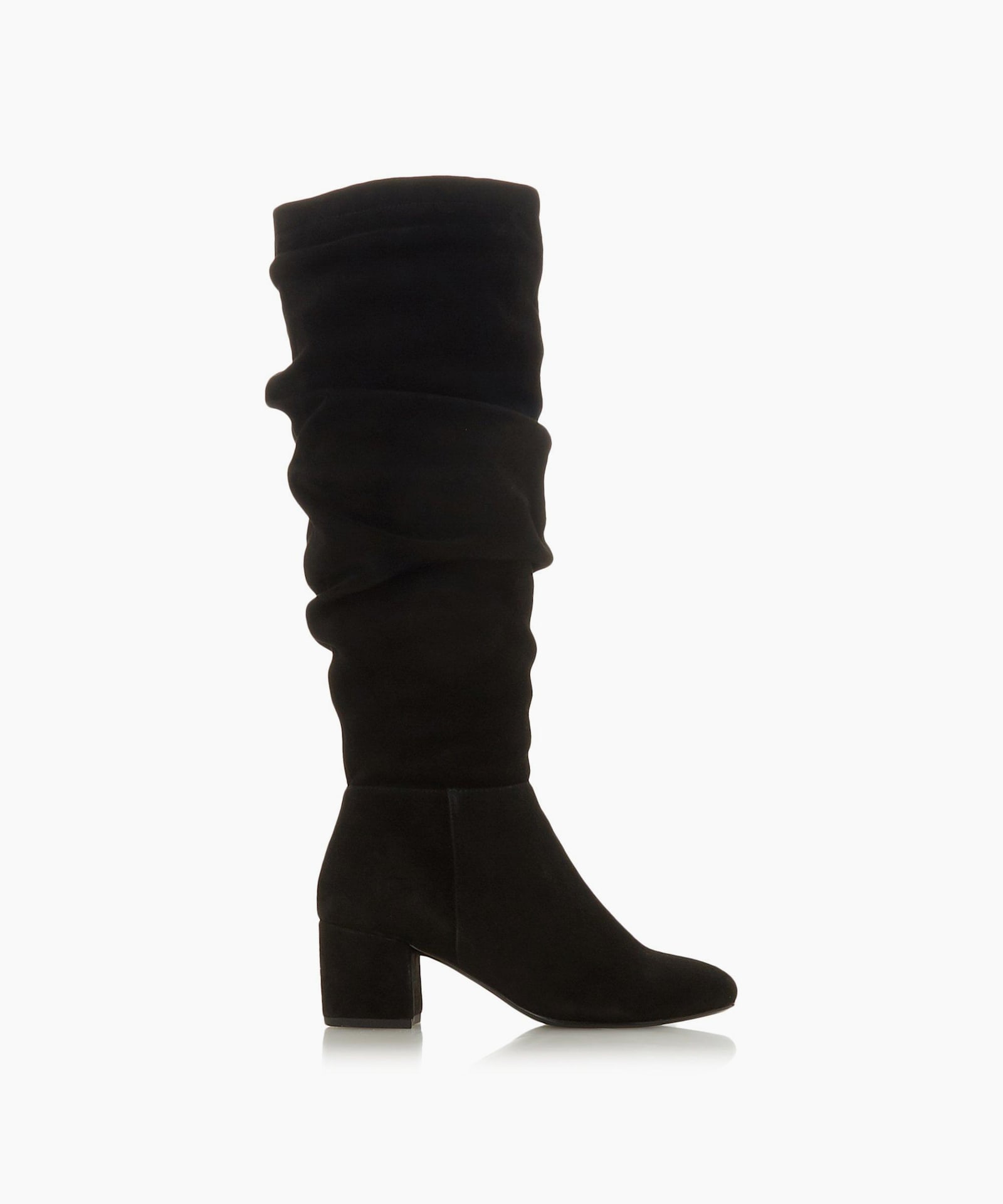 black ruched boots uk