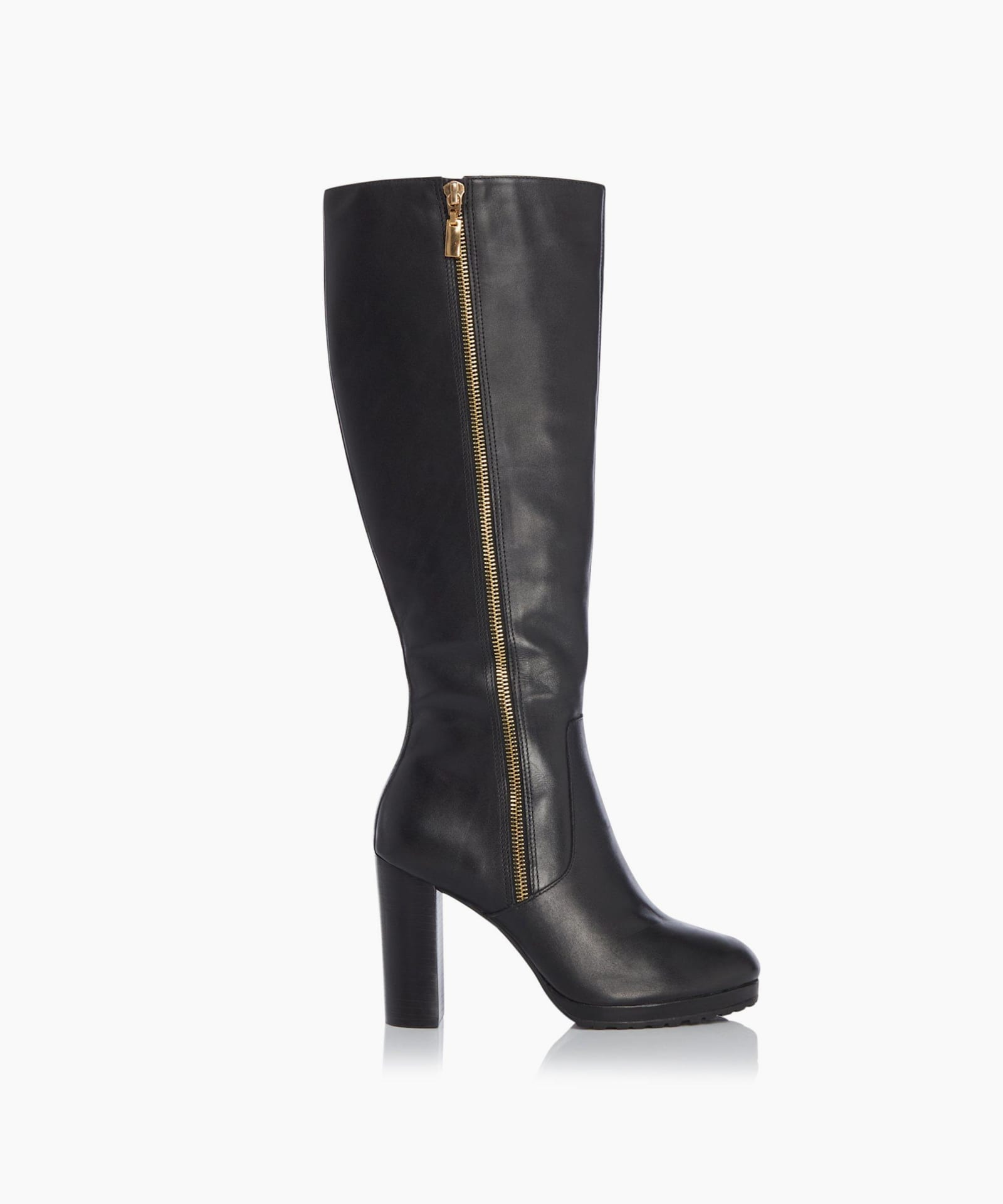 knee high boots with side zipper