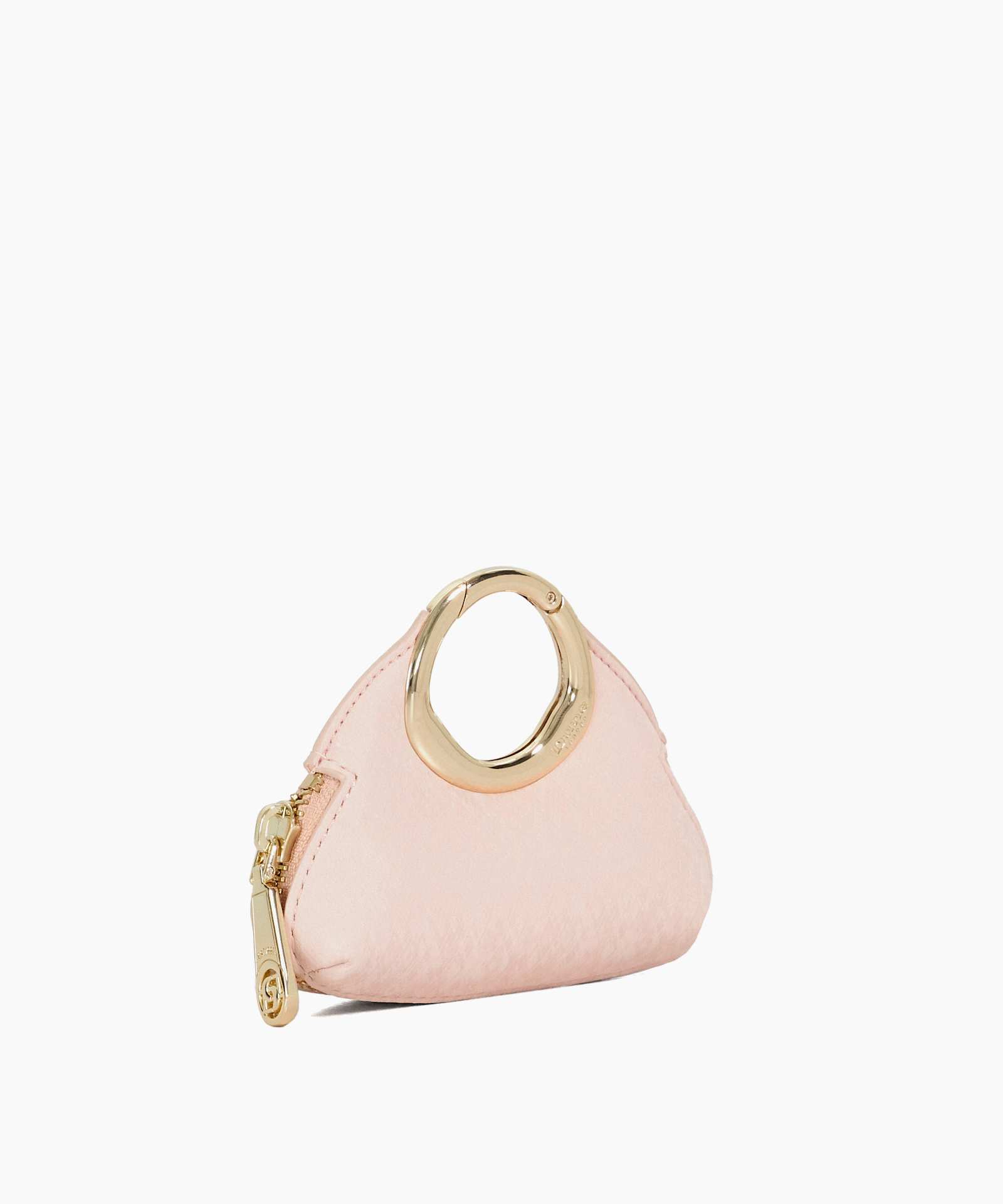 Spend Circular Clip Bag Charm - pink