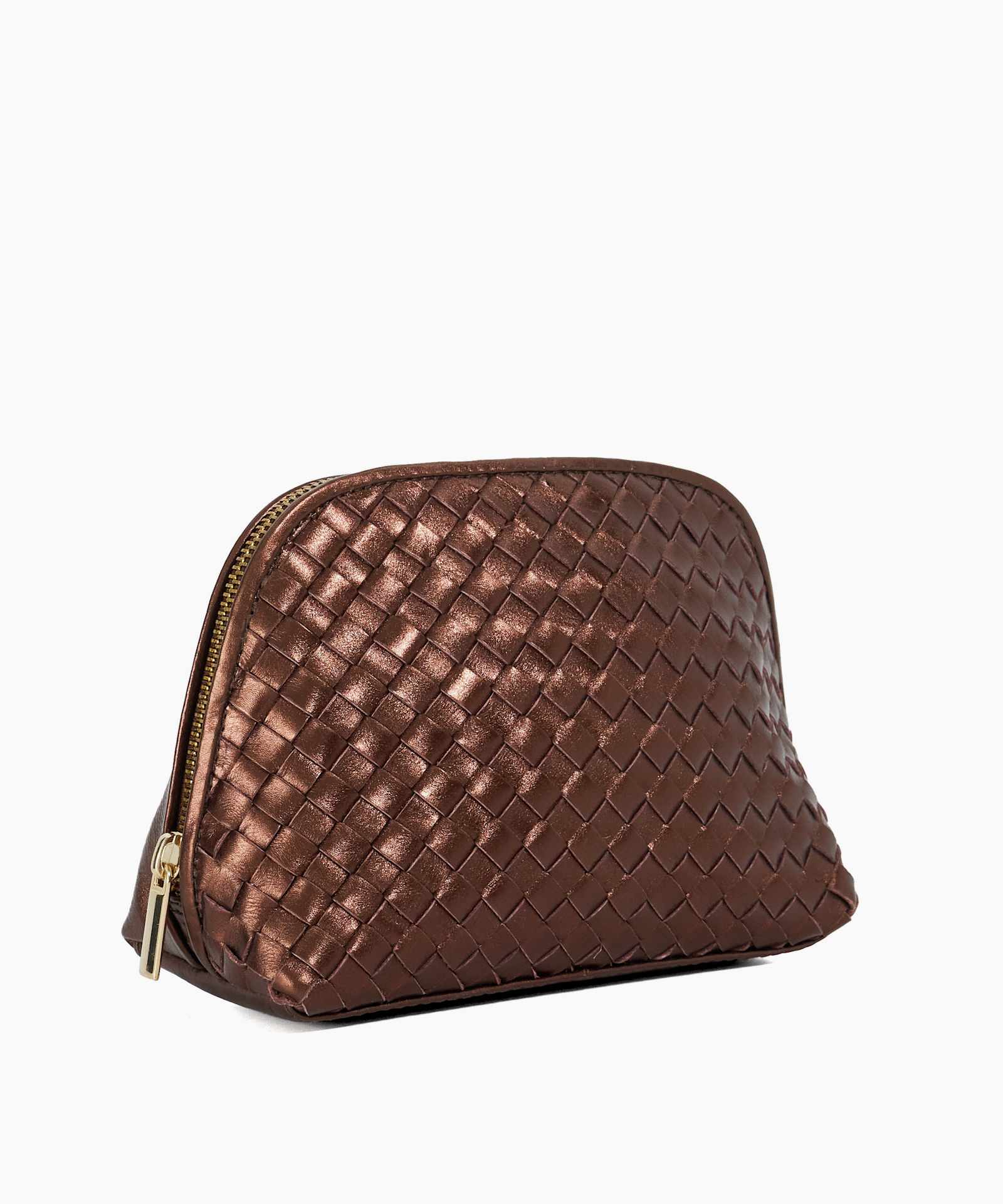 Styling Woven Cosmetic Bag - bronze