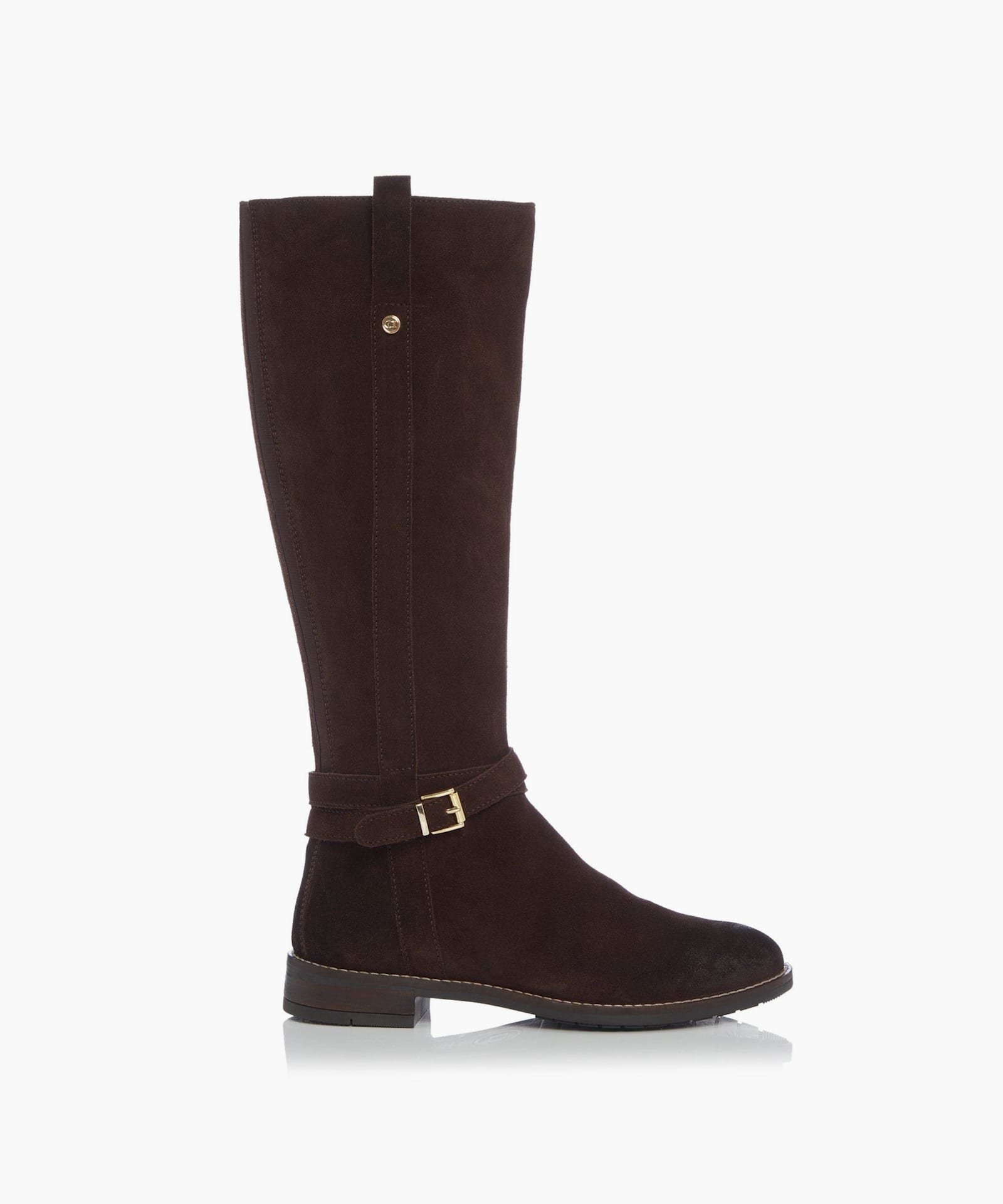 knee high leather suede boots