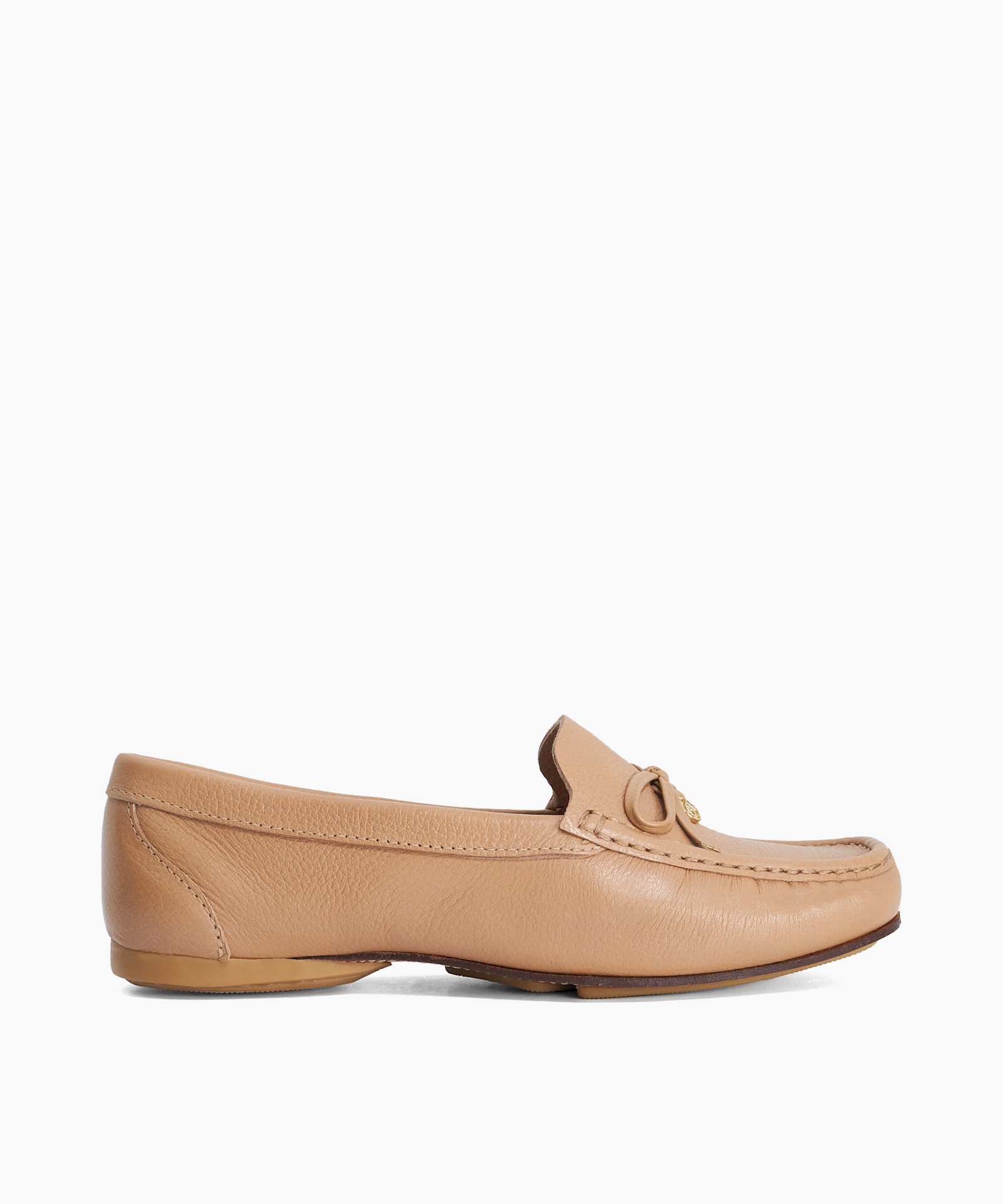 Grip Casual Leather Loafers - camel