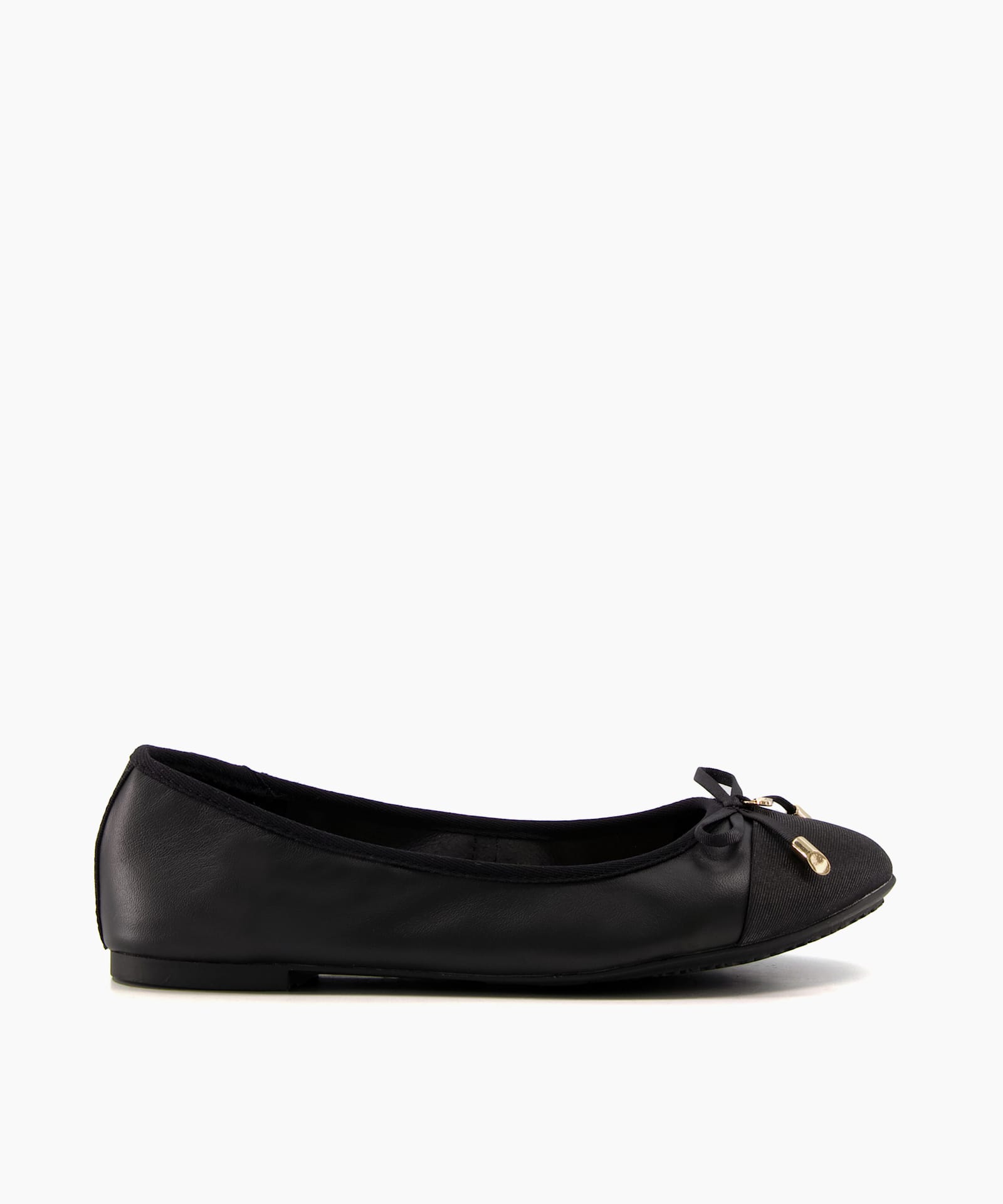 dune black ballet pumps