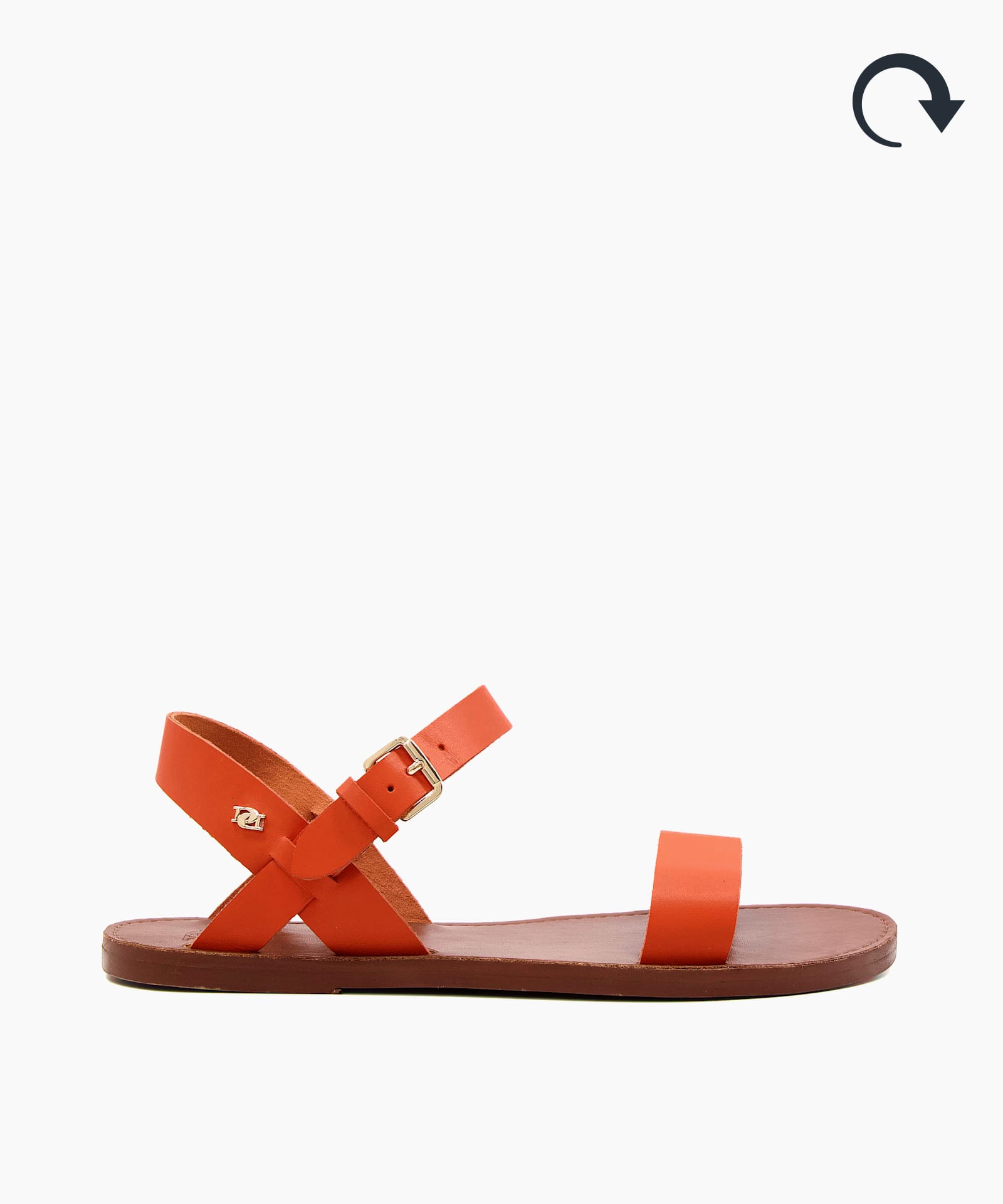 ladies orange flip flops