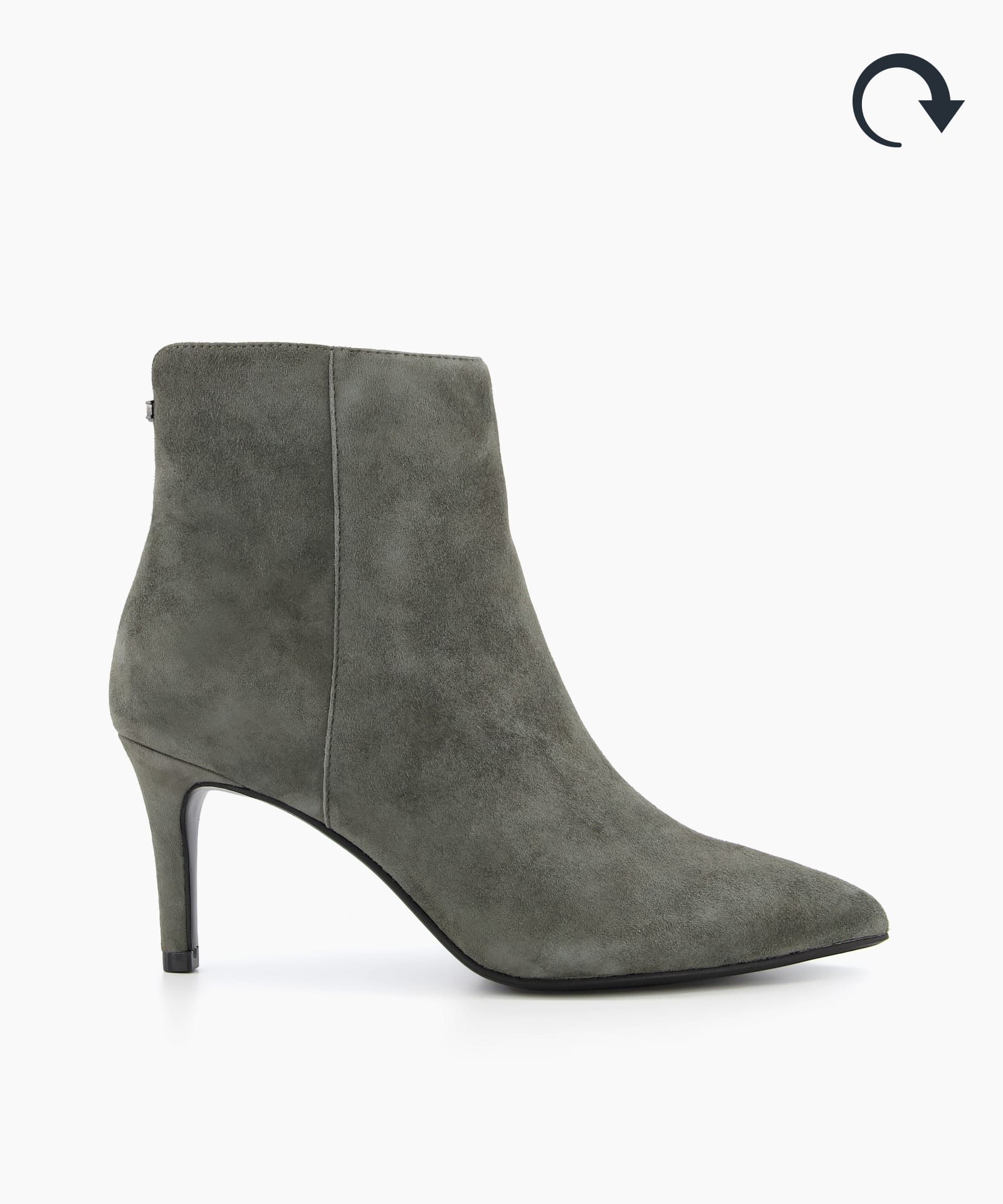 grey kitten heel boots