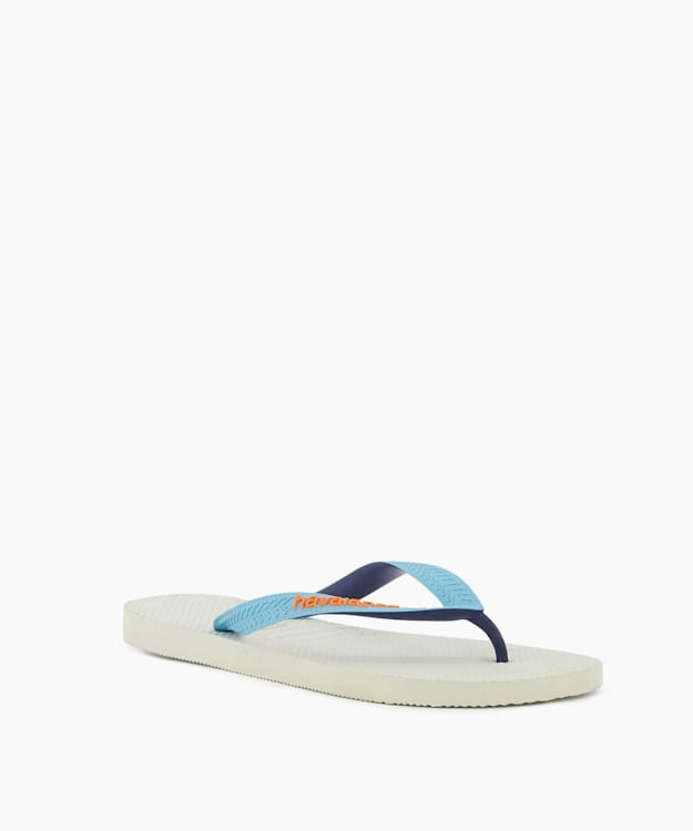 2 Tone Flip Flops - White