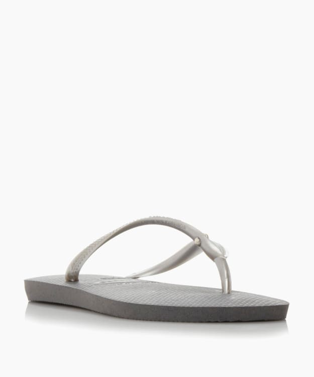 Swarovski Flip Flops - Grey