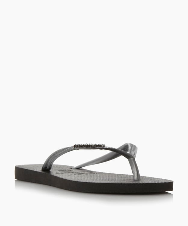Logo Flip Flops - Black