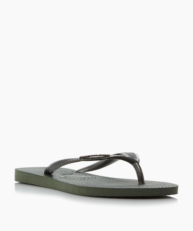 Logo Flip Flops - Khaki