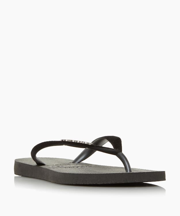 Velvet Flip Flop - Black