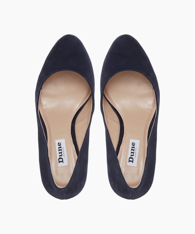 dune suede heels