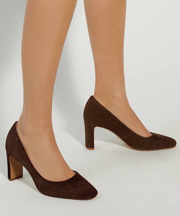 MODENCOCO Women's Patent Pointed Toe Block Heel Pumps — 4-Inch Heel, Slip-On Style, Multiple Colors - View #7