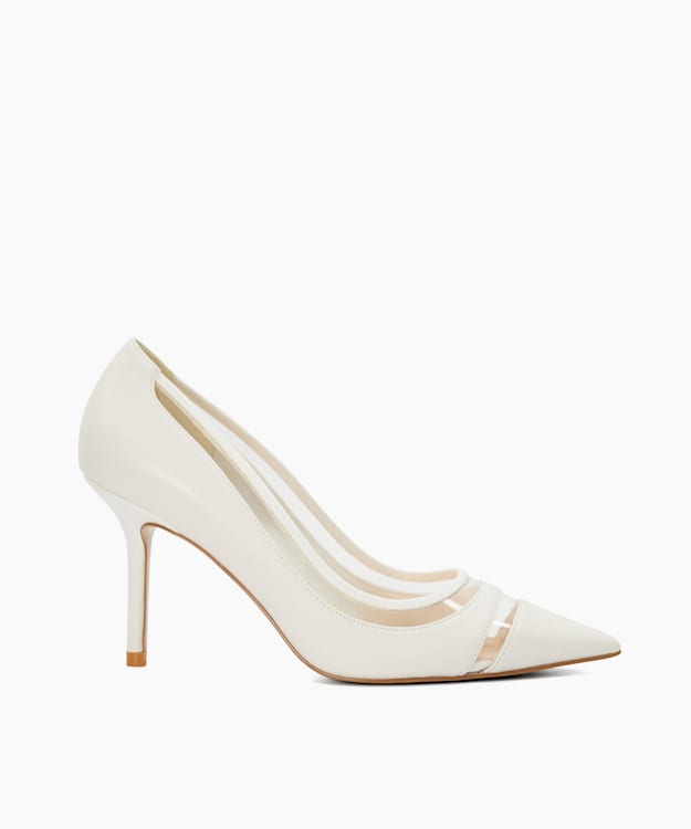 Dune white sale heels