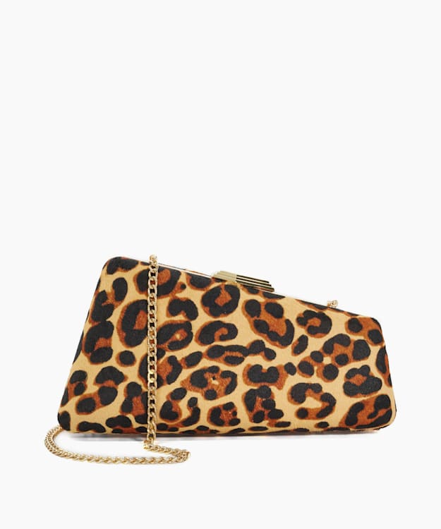 Balancing Leopard Leopard Print Clutch Bag Dune London