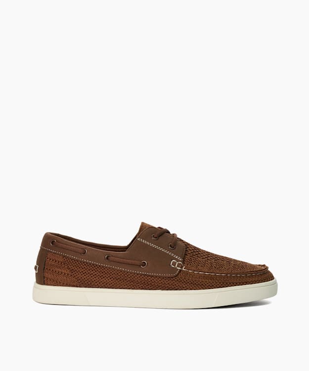 Blaizerss Tan Knitted Boat Shoes Dune London