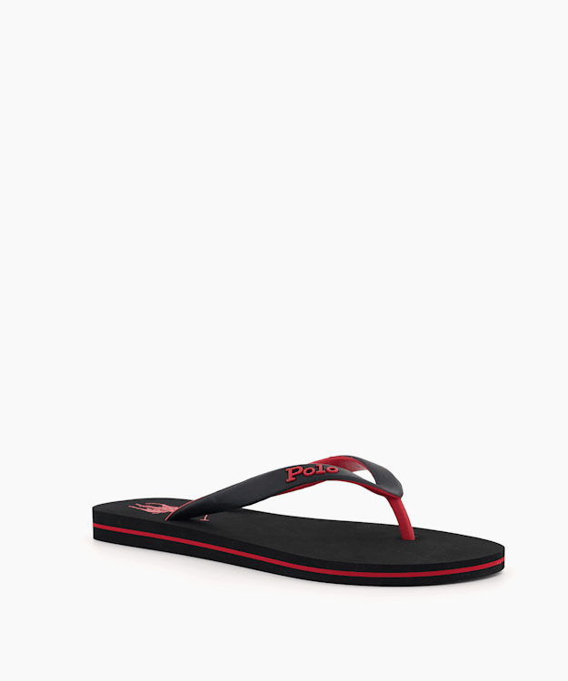 Ralph lauren black flip flops best sale