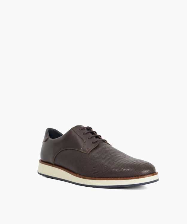Dune London Bow Brown Leather Hybrid Gibson