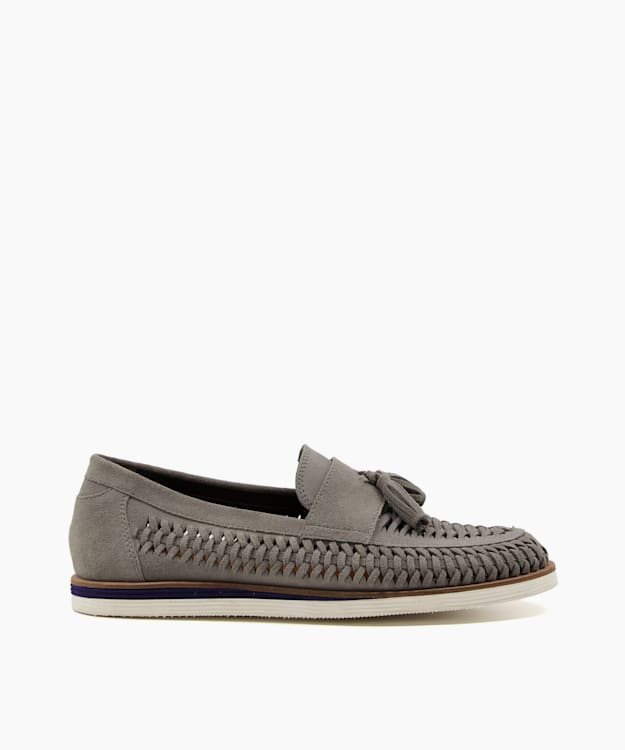 Mens woven hot sale tassel loafers