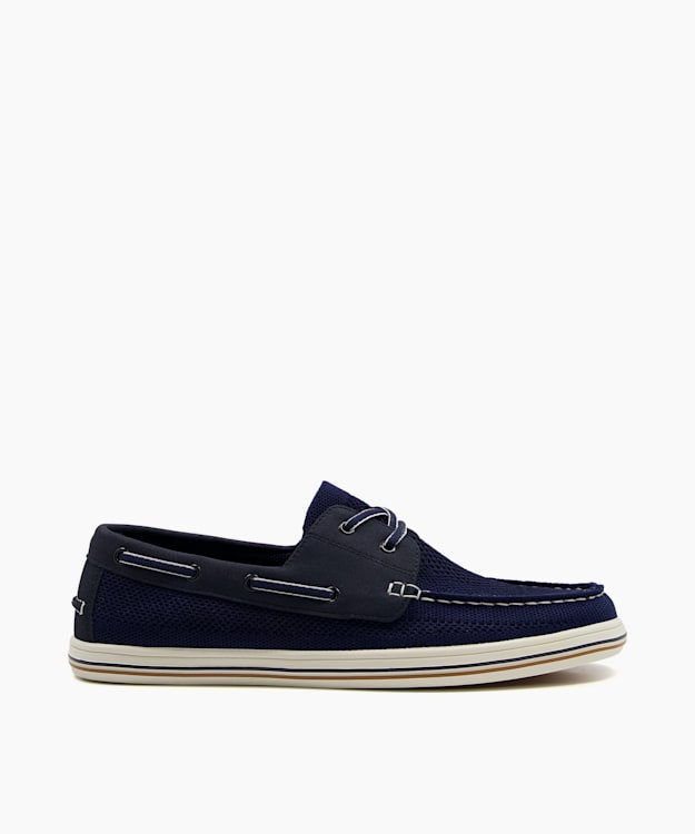 Men's Blue Suede Boat Shoes, Hardy Deck Shoe