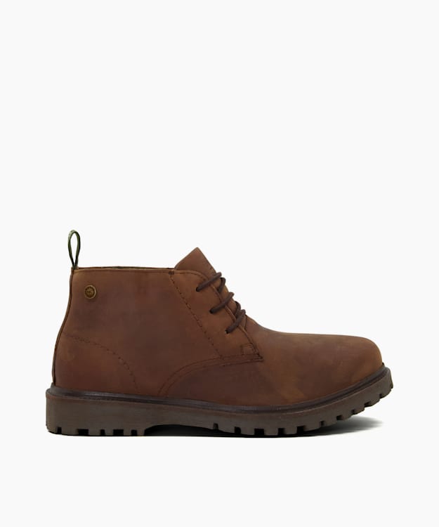 Cairngorm Brown, Waterproof Leather Chukka Boots | Dune London