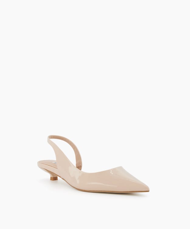 Nude kitten cheap heel slingbacks