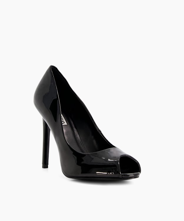 Black peep toe store court shoes uk