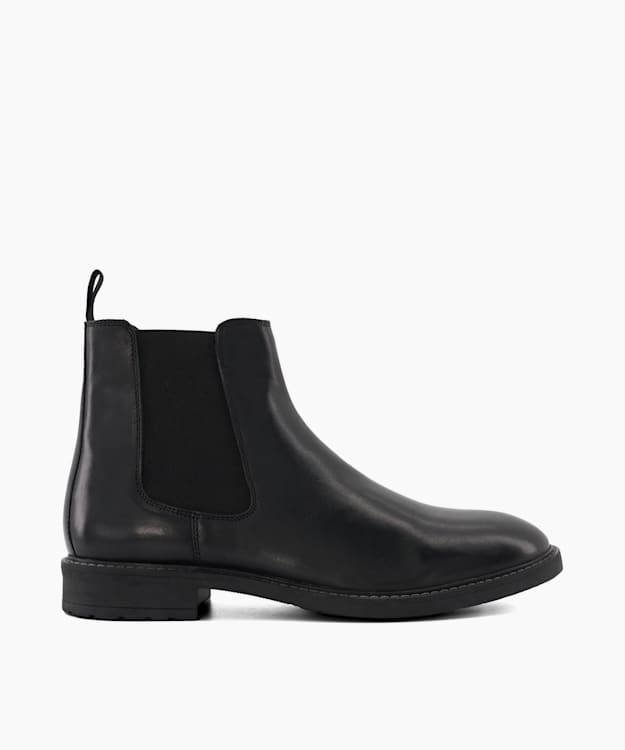 Caprius Black, Leather Chelsea boots | Dune London