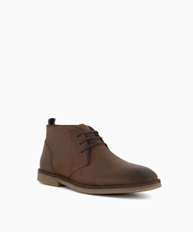 Mens brown leather on sale chukka boots uk