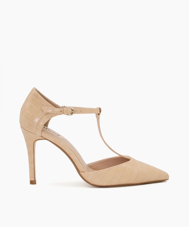 T bar chunky outlet heels