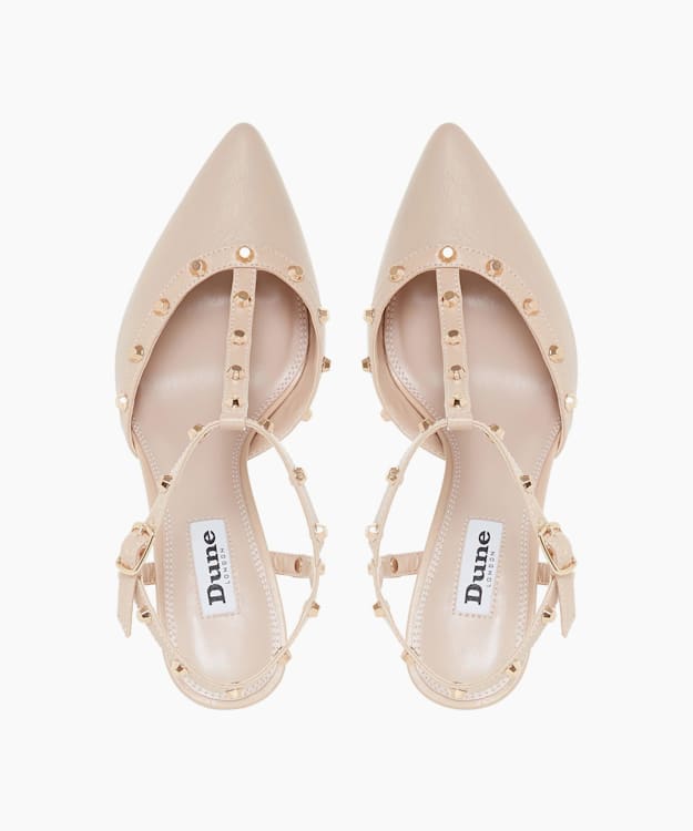 studded heels dune