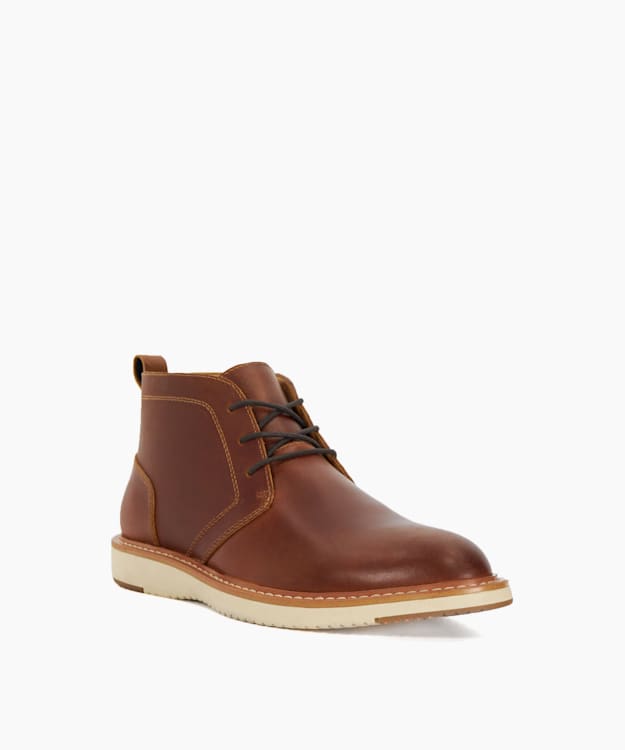 Chander Brown Wedge Sole Chukka Boots Dune London