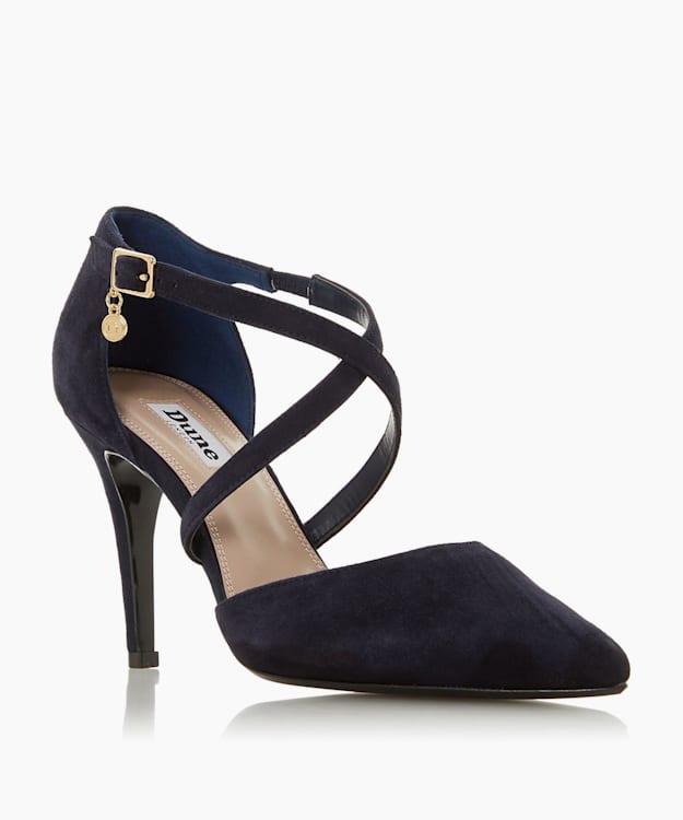 dune navy heels