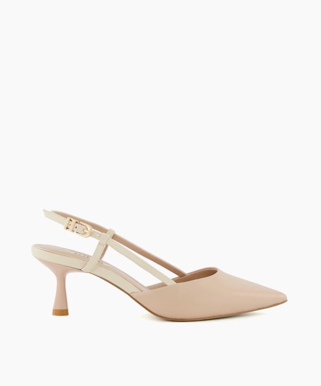 Nude kitten store heel slingback