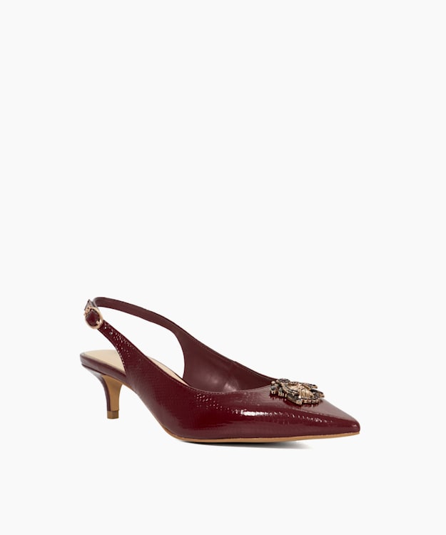 CHRISTIAN DIOR Kitten Heels Burgundy – REAWAKE