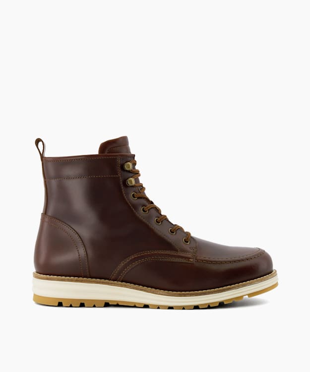 Cranees Dark Brown, Leather Hiker Boots | Dune London