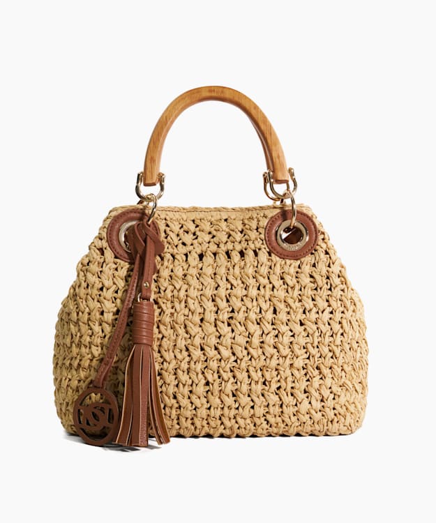 Deltaz Natural, Raffia Grab Bag Dune London