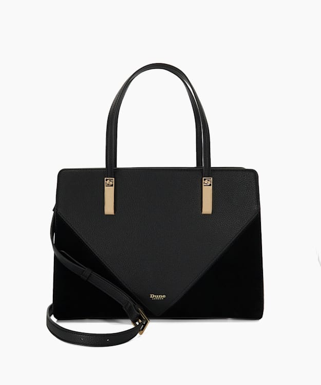 Denbeigh Black Medium Tote Bag Dune London