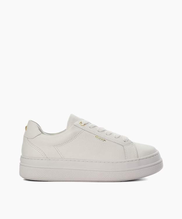 Dunnes Stores  White Occasion Canvas Lace-Up Shoes (Size 8-3)