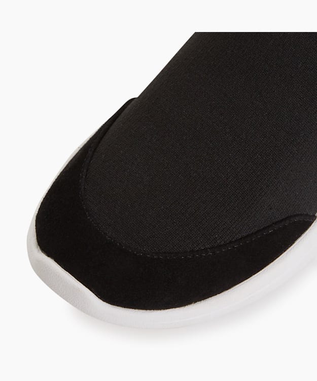 dune black sock trainers