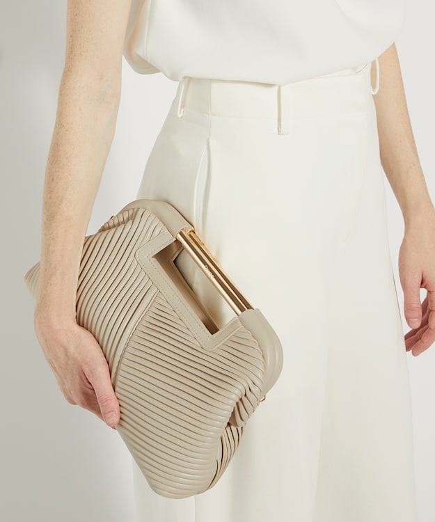 Ecru discount clutch bag