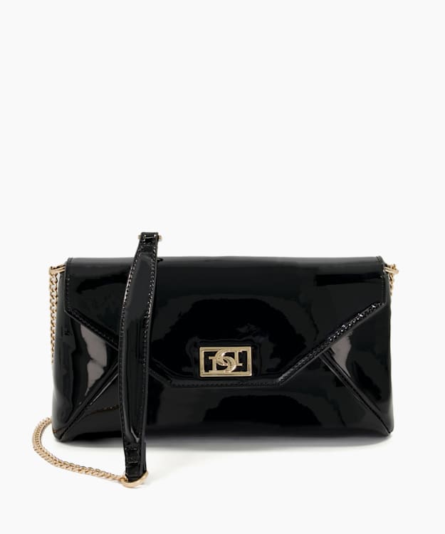 Large black best sale envelope clutch bag