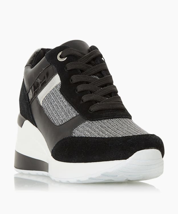 dune elouera wedge trainers
