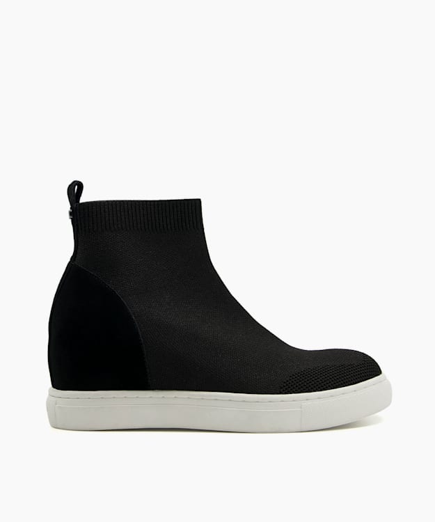 Black hidden wedge trainers online