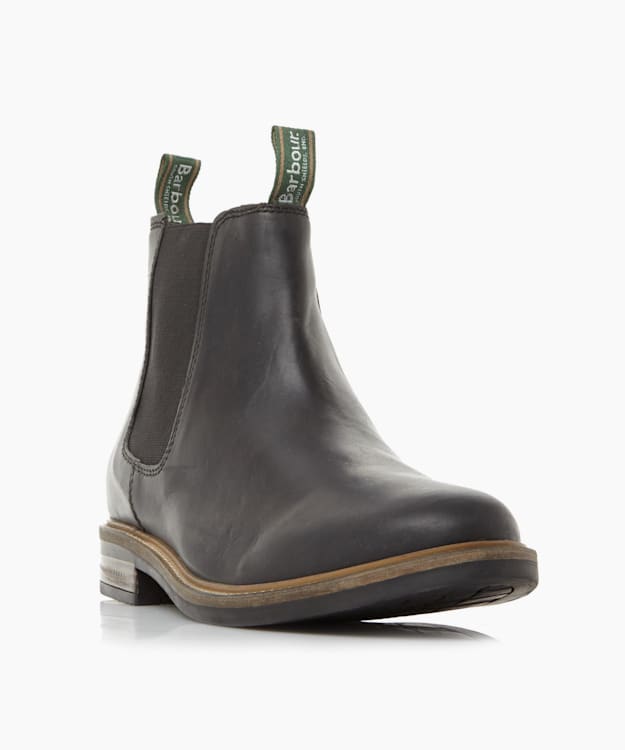Farsley Black Natural Sole Chelsea Boots Dune London